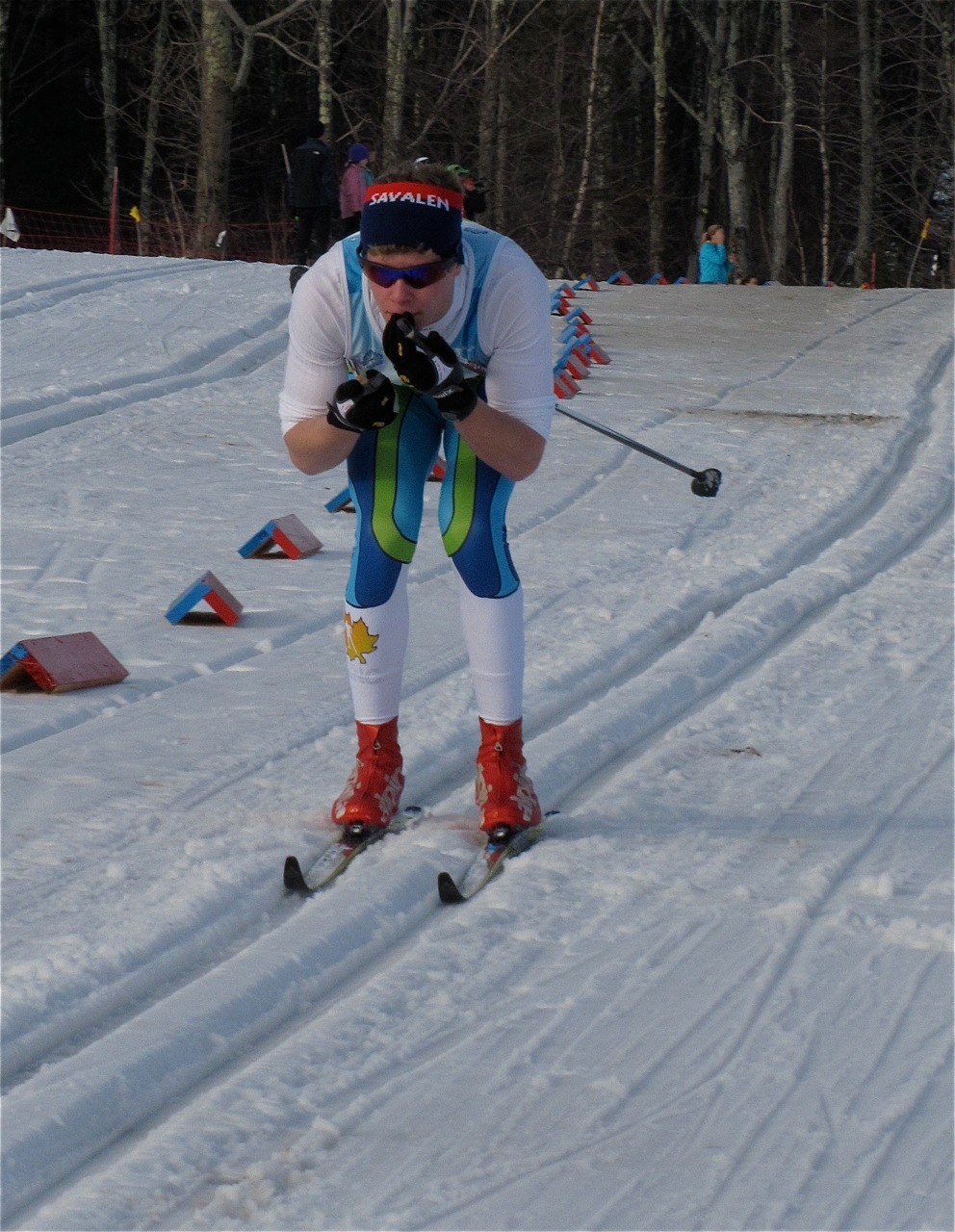 Henry Harmeyer en route to his win in the 5km classic.