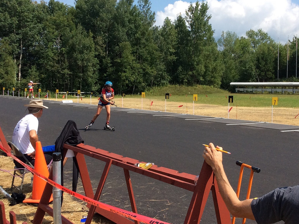 MNC racer and EA biathlete Eliza after she nailed 4 of 5 targets!