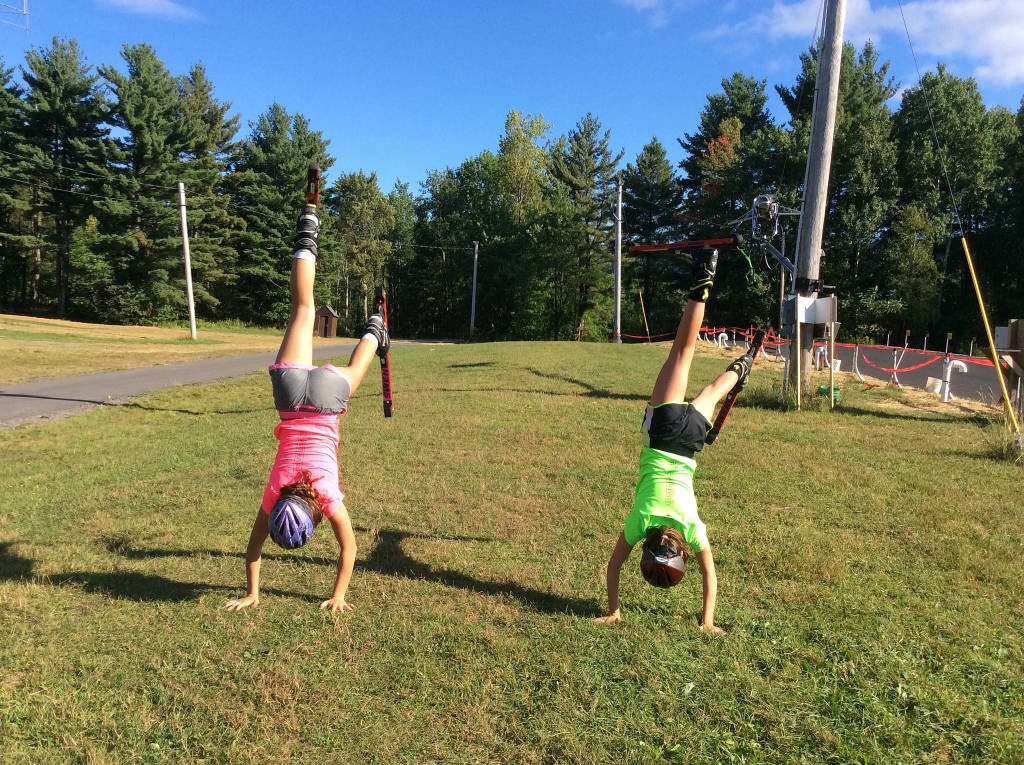 ...perfecting their double handstands! I think they needed Ali for guidance!