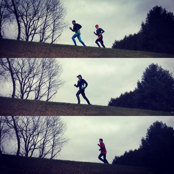 The real heart of the session: running uphill, the true old school workout!