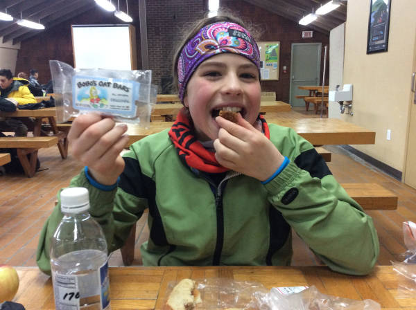 We skied all the way to the furthest cabin and had lunch there, including delicious Bobo Bars