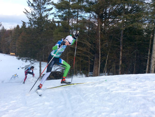 Peter Unger, wondering just how many times he's climbed the steep "Chip Hill" at Craftsbury this season