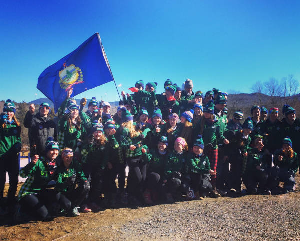 A happy team of Vermonters celebrating the victory