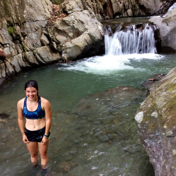 On the way DOWN from bounding intervals, we followed a roadside trail to a sweet swimming hole!