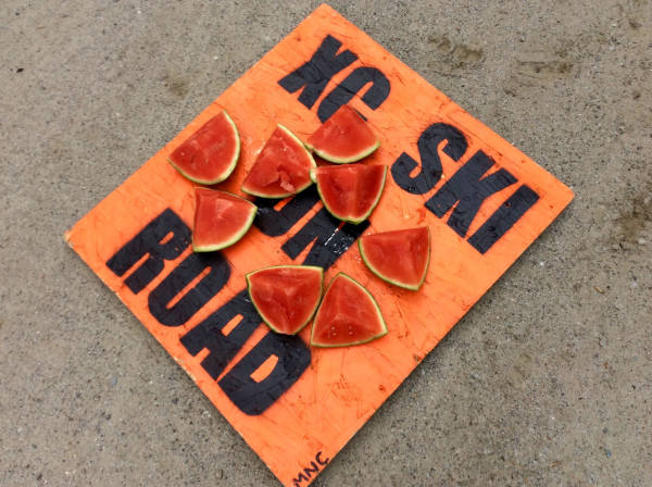 Watermelon feed on a ski in Huntington