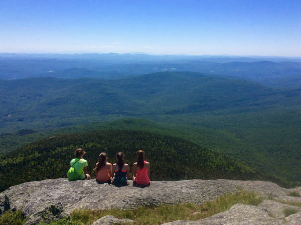 Junior girls checking out the view