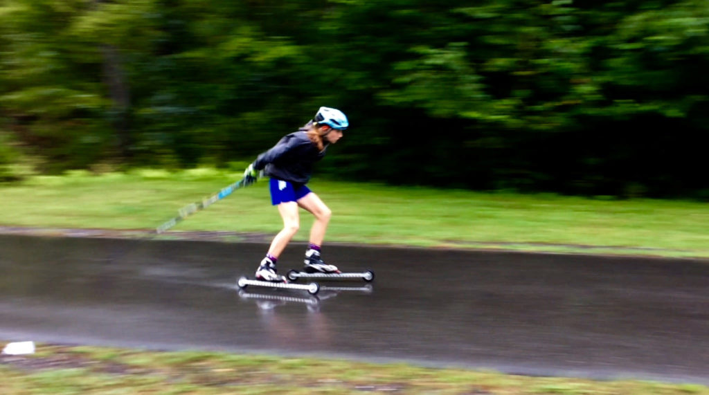 Quincy speeding along at the Range. "Q" also just set a new women's course record at the Bolton test! 