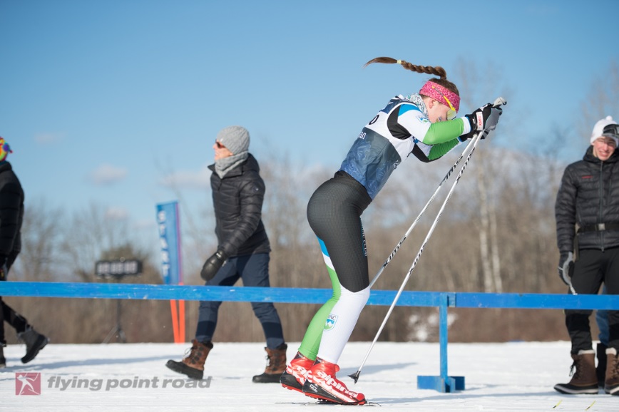 Swagda showing some great double pole form and tearing up the course as Will looks on (photo from flyingpointroad.com)